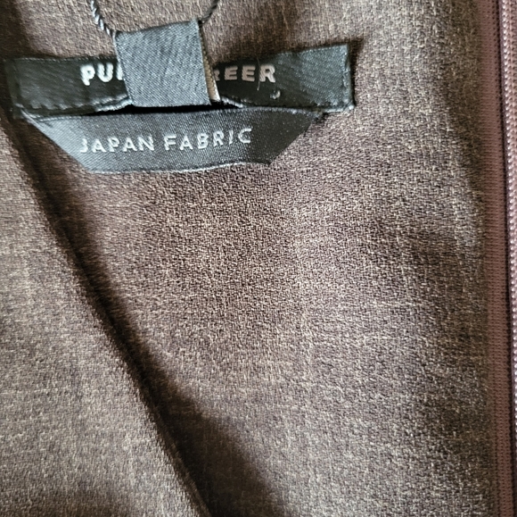 NEW Pure Career Elegant Brown V-Neck Midi Dress, Size Large - Picture 7 of 7